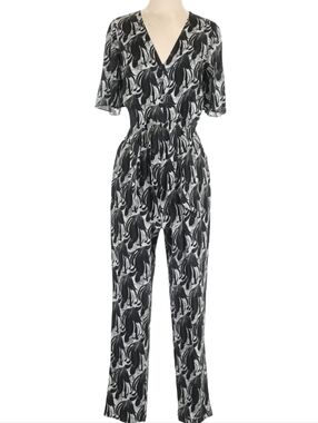 Kobi Halperin 100% Silk Printed Jumpsuit Small